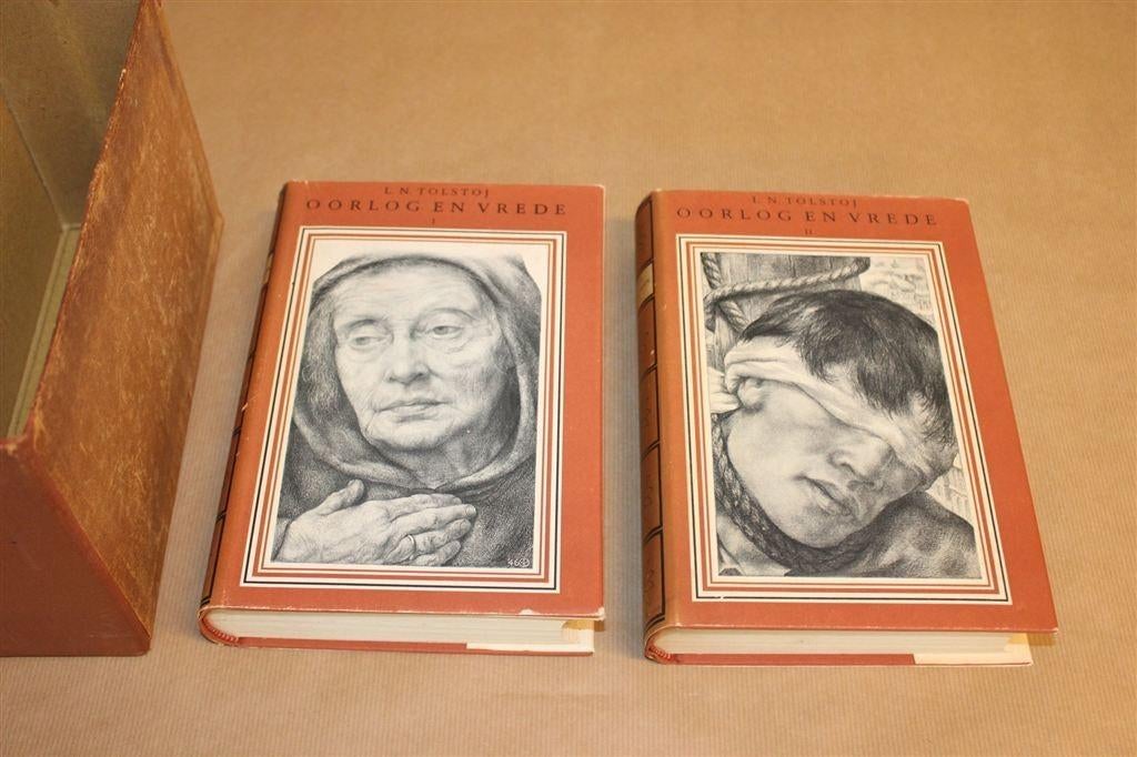 Oorlog en Vrede — Tolstoj, Vintage Set 1949 in Cassette, Ophalen of Verzenden, Gelezen