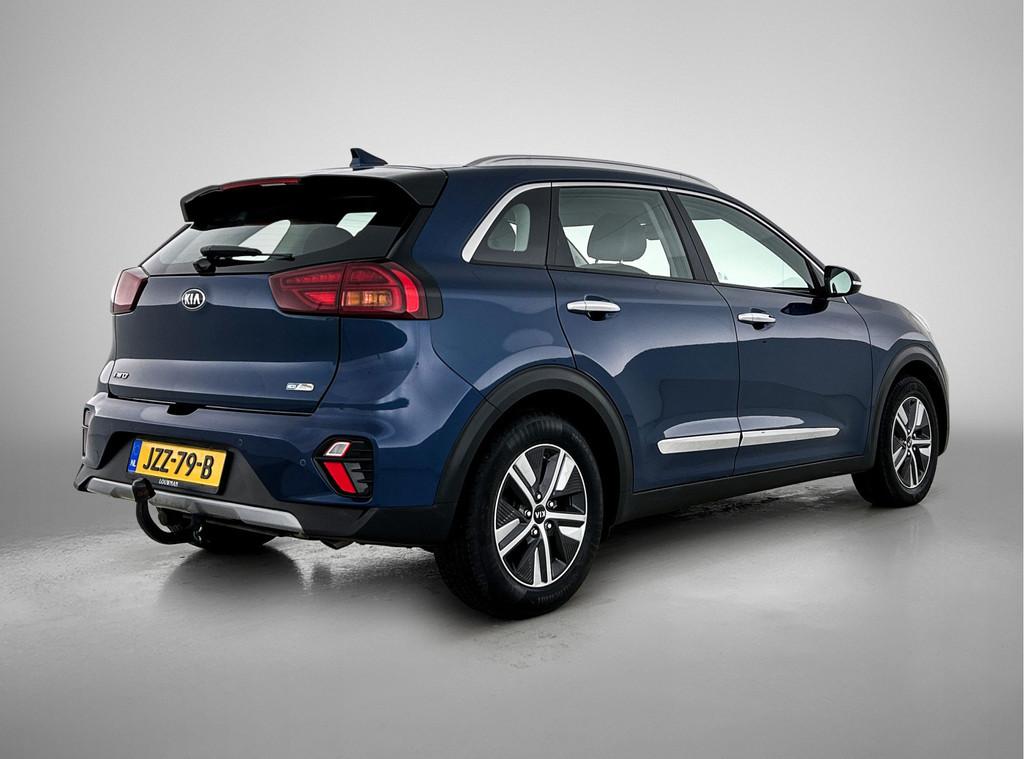 Kia Niro 1.6 GDi PHEV DynamicPlusLine | Trekhaak | Automaat, Auto's, Kia, 12 maanden, Gebruikt, Blauw, Leder en Stof