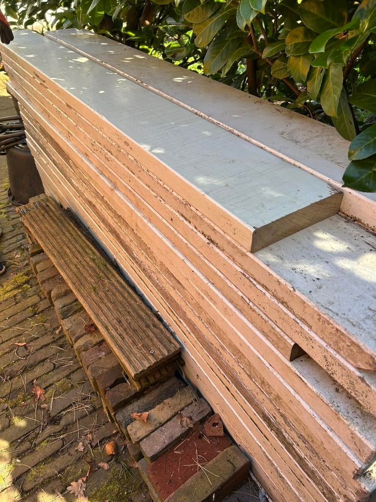 18 bankirai hout balken 190x19x4,5 cm igst., Tuin en Terras, Palen, Balken en Planken, Ophalen, Zo goed als nieuw, 250 cm of meer