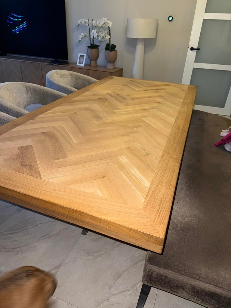 Eettafel, Huis en Inrichting, Tafels | Eettafels, Ophalen, Zo goed als nieuw, Rechthoekig, 50 tot 100 cm