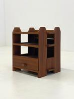 Art Deco nachtkastje van massief eikenhout, Minder dan 45 cm, -, -, Ophalen of Verzenden