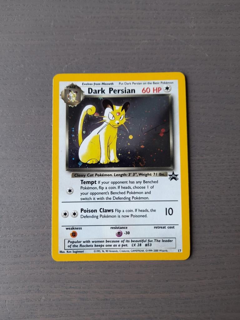 1999-2000 promo 17 dark persian holo, Ophalen of Verzenden, Gebruikt, Losse kaart, Foil