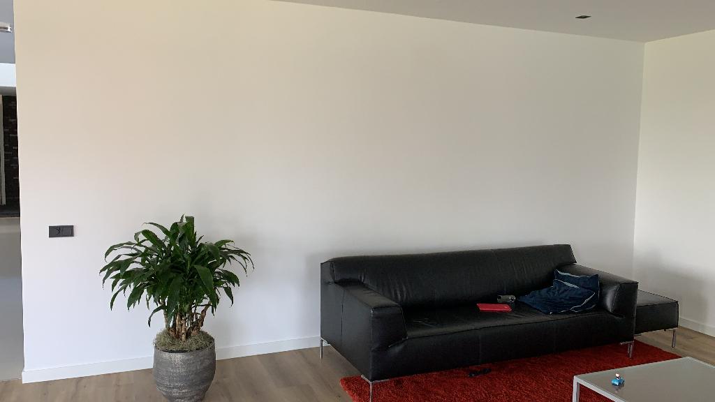 Design on Stock Bloq bank 3 zits + hocker – zwart leer (set), Huis en Inrichting, Ophalen, Driepersoons, Zo goed als nieuw, Rechte bank