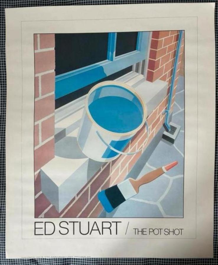 Poster ED STUART   “THE POT SHOT”, Ophalen of Verzenden, Zo goed als nieuw, A1 t/m A3