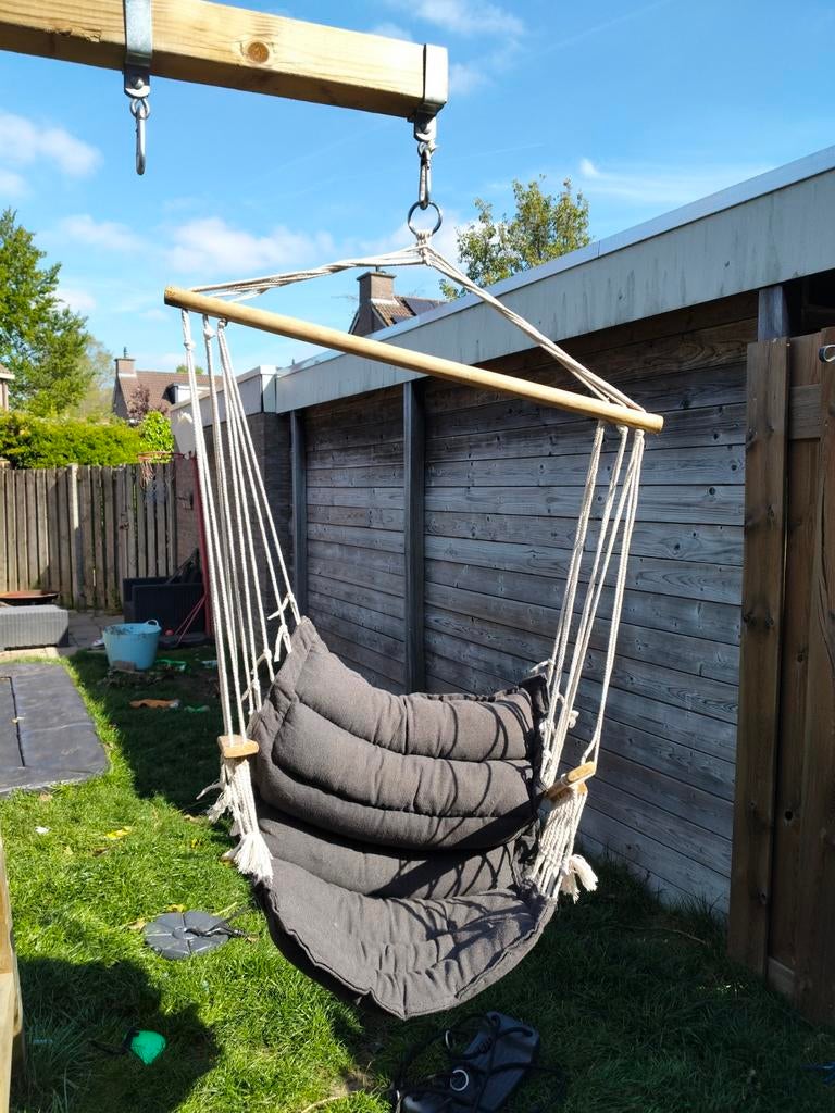 Comfortabele hangstoel voor binnen of buiten, Tuin en Terras, Ophalen of Verzenden, Gebruikt, Overige materialen