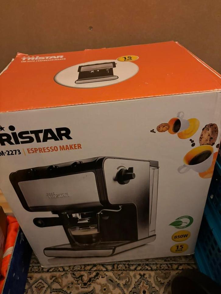 Tristar CM-2273 espresso machine – 15 bar - piston, Witgoed en Apparatuur, Koffiezetapparaten, Zo goed als nieuw, Gemalen koffie