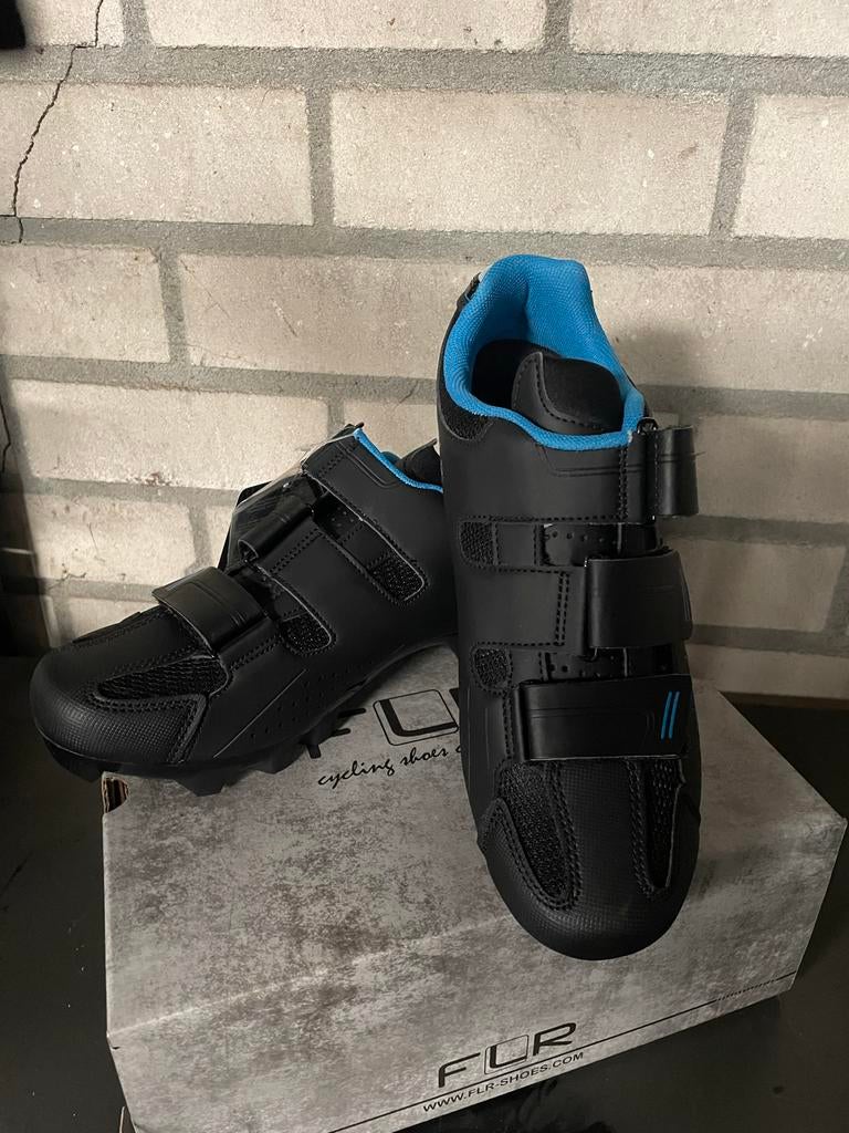 FLR SPD Mountainbike/gravel fiets schoenen zwart/blauw mt 42, Heren, Schoenen, Nieuw, Overige maten