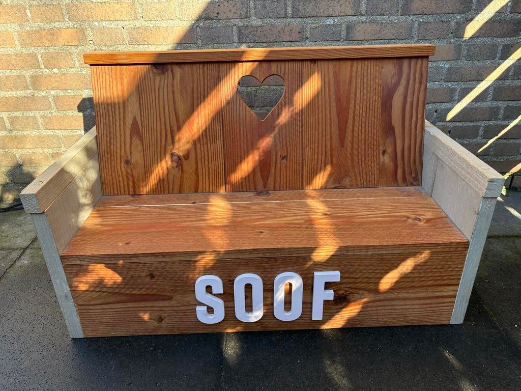Houten Kinderbankje met Opbergruimte, Kinderen en Baby's, Kinderkamer | Tafels en Stoelen, Ophalen, Gebruikt, Stoel(en)