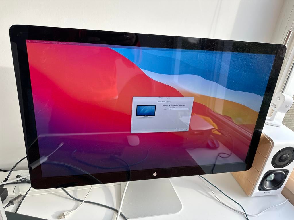 Apple 27” LED Cinema Display, Computers en Software, Monitoren, Ophalen, Gebruikt, Ingebouwde camera, LED