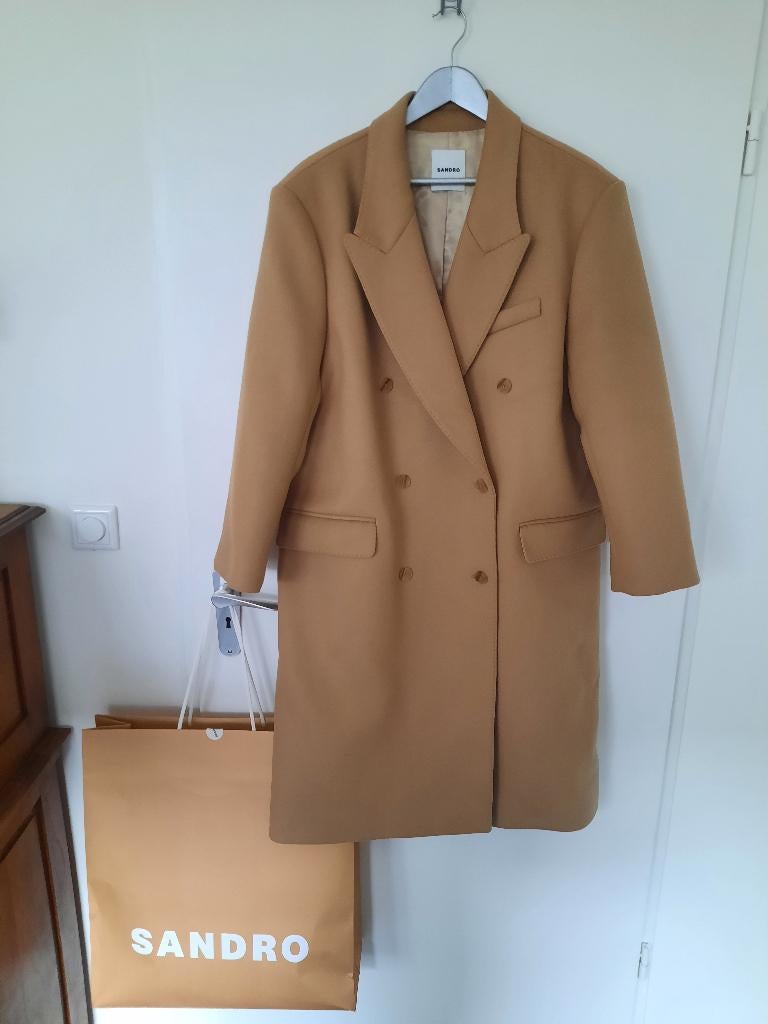 Sandro jas, Beige, Maat 42/44 (L), Sandro, Nieuw