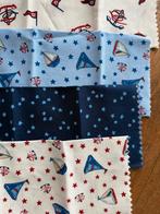 Nautische Lapjes Quiltstof - Katoen, Hobby en Vrije tijd, Stoffen en Lappen, Blauw, Nieuw, Ophalen of Verzenden, 30 tot 120 cm