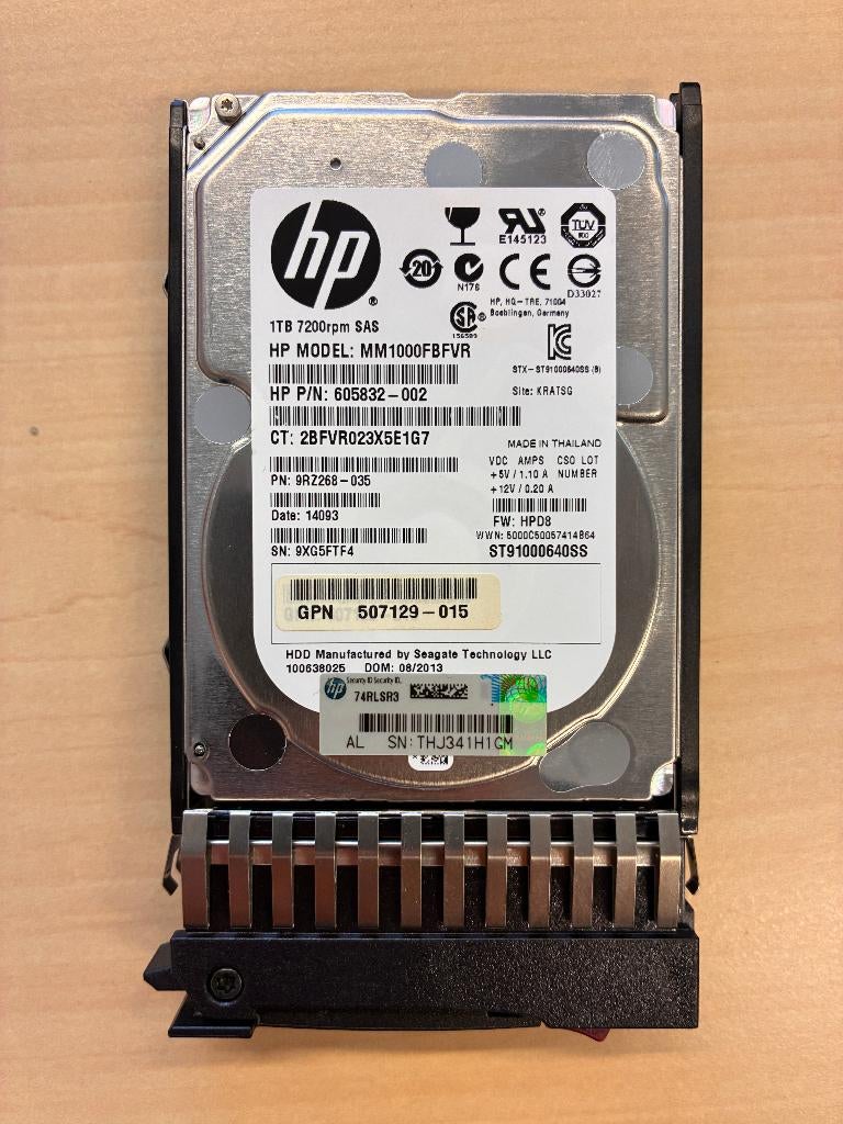 HPE 1TB HDD - 3.5 inch LFF, Computers en Software, Harde schijven, Intern, SAS, ,Seagate, Server