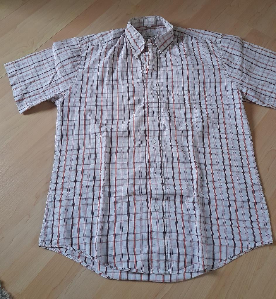 GERUIT OVERHEMD MET KORTE MOUW MAAT M 39 - 40, Kleding | Heren, Overhemden, Ophalen of Verzenden, Zo goed als nieuw, Blauw, Halswijdte 39/40 (M)