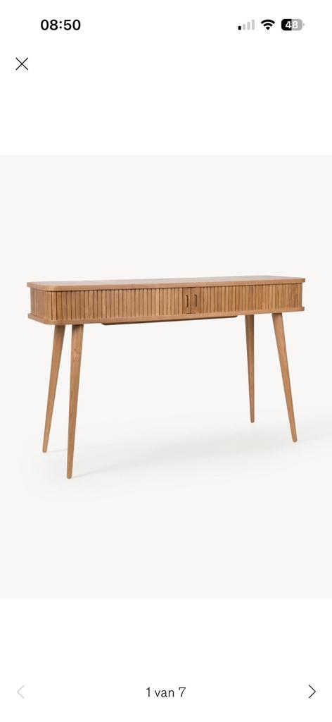 Westwing - Zuiver Barbier Sidetable, Ophalen, 100 tot 150 cm, Zo goed als nieuw, 25 tot 50 cm