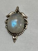 Zilveren hanger met maansteen “ Blue Fire”, Ophalen of Verzenden, Zo goed als nieuw, Blauw, Zilver