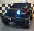 Kinderauto Jeep Wrangler - leren zit - 4 motors - met RC, Ophalen of Verzenden, Nieuw, Afstandsbediening