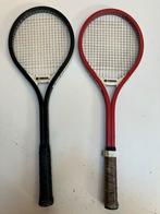 2 Vintage Yamaha Fiberglass Tennisrackets - Zwart & Rood, Ophalen of Verzenden, Gebruikt, Racket, Overige merken