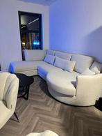 Complete Stijlvolle Woonset:Bank, Tafel, Salontafel& Stoelen, Ophalen, Gebruikt, Stof