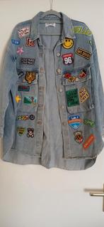 Spijkerjas met sjablonen van Kip Aloha, maat 44, Ophalen of Verzenden