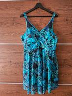 Nieuwe badpakjurk met tropische print. Maat 48/50, Kleding | Dames, Ophalen, Nieuw, Blauw, Badpak