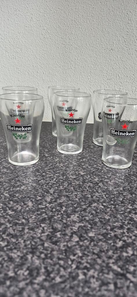 Heineken 'Kleintje' Glazen, Verzamelen, Biermerken, Gebruikt, Glas of Glazen, Heineken, Ophalen of Verzenden