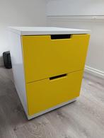 Ikea Nordli Nachtkastje - Geel/Wit, Ophalen, Minder dan 45 cm, Zo goed als nieuw, Minder dan 55 cm