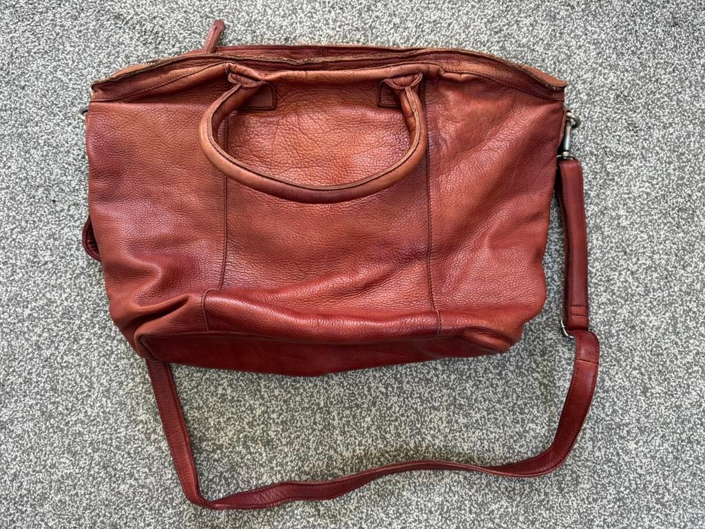 Rood bruine Cowboysbag, Ophalen of Verzenden, Zo goed als nieuw, Shopper