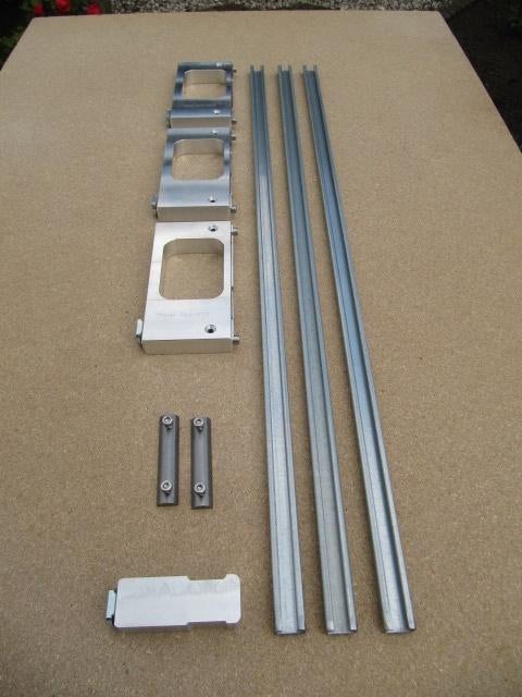 Set alu freesmal scharnieren set 3x 76x76 + rail -vernieuwd-, Ophalen of Verzenden, Nieuw