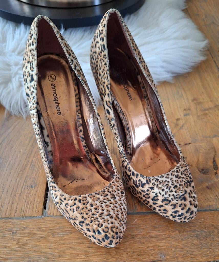 Atmosphere pumps met luipaardprint, Ophalen of Verzenden, Zo goed als nieuw, Overige kleuren