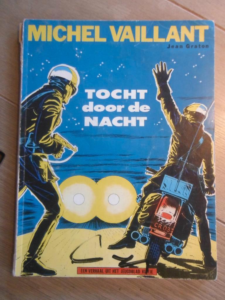 Michel Vaillant. Tocht door de nacht. 1edr heruitgave 1963, Eén stripboek, Ophalen of Verzenden, Gelezen