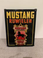 Emaille mustang rijwielen reclamebord langcat bussum, Ophalen of Verzenden