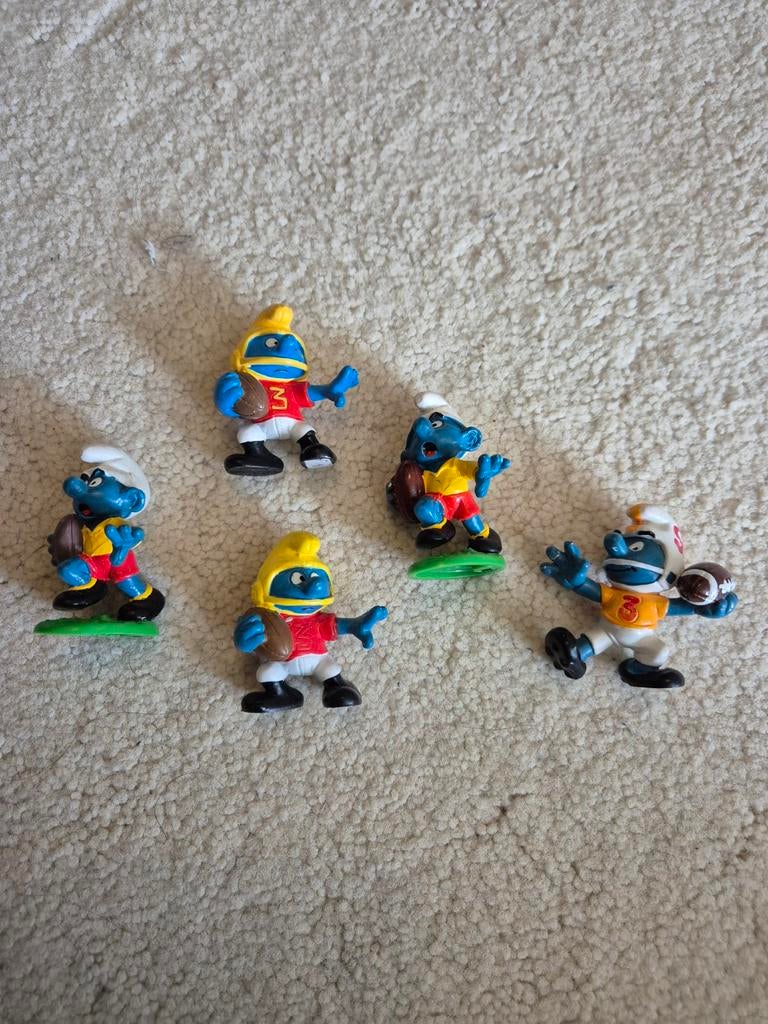 Smurfen figuurtjes American Football, Ophalen of Verzenden