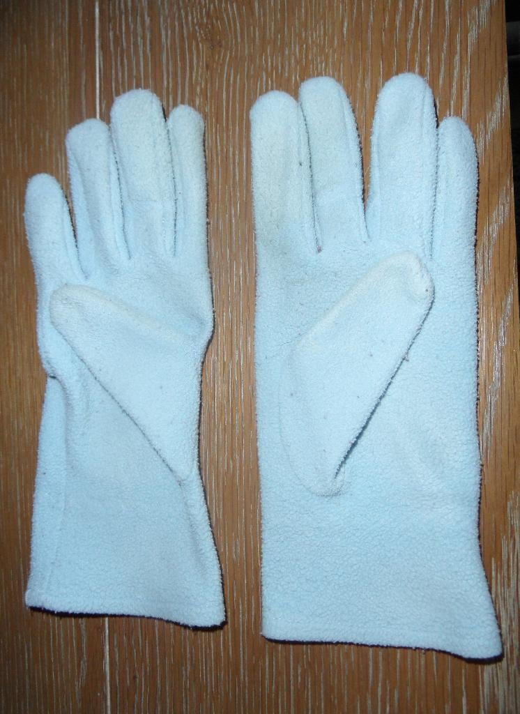 In redelijke staat: paar lichtblauwe handschoenen, maat S, Ophalen of Verzenden, Gedragen, Maat 36 (S), Handschoenen