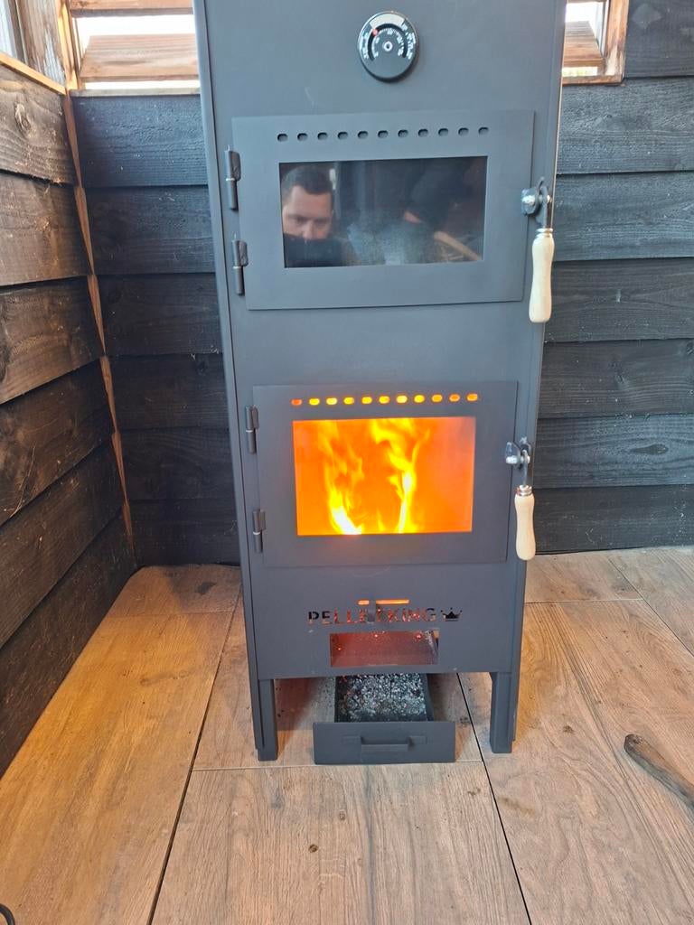 Pelletkachel met Pizzaoven - Perfect voor Overkapping, Ophalen, Zo goed als nieuw, Onbekend