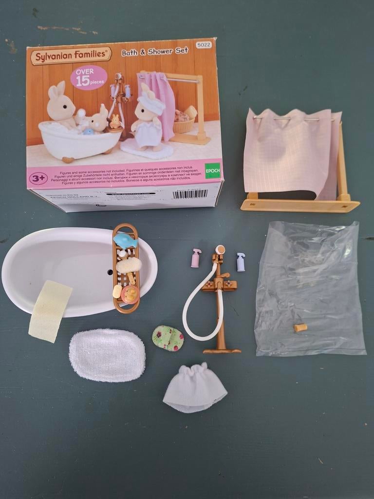 Sylvanian Families Bad- en Doucheset (5022), Ophalen of Verzenden, Zo goed als nieuw, Jongen of Meisje