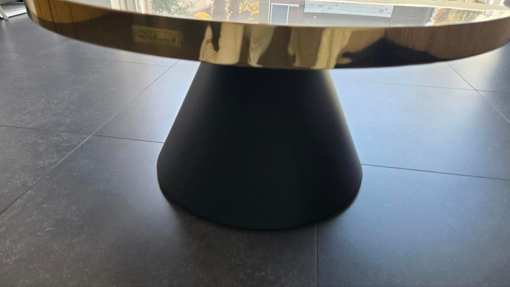 Richmond Zwarte Gouden Marmeren Salontafel, Ophalen, 50 tot 100 cm, Modern, Luxe, Glamour, Overige materialen