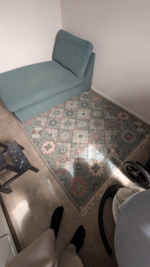 IKEA VESTERVIG Vloerkleed - Handgemaakt, 160x230 cm, Bohemian, Modern, Geometrisch, 150 tot 200 cm, 200 cm of meer, Ophalen of Verzenden