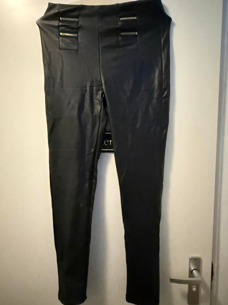 Pu leren legging, Verzenden, Nieuw, Zwart, Lang