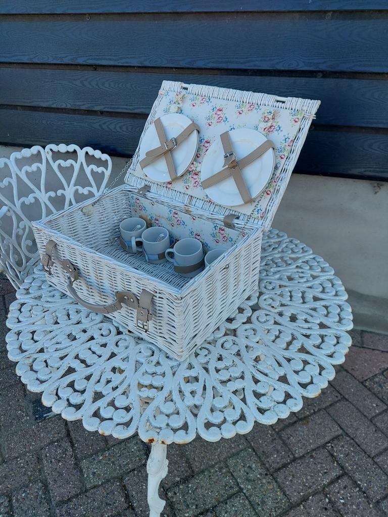 Rieten picknickmand mand rotan picknickmand, Ophalen of Verzenden, 2 zitplaatsen