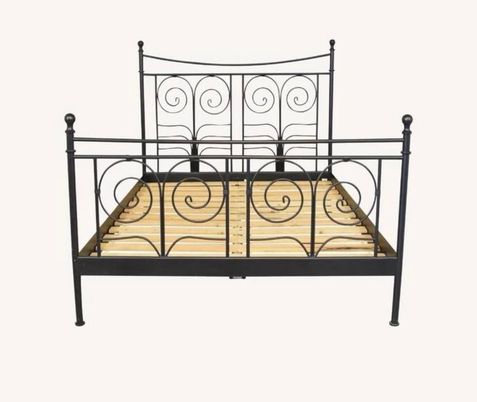 Bed 140*200, Ophalen, Zwart, Tweepersoons, 140 cm