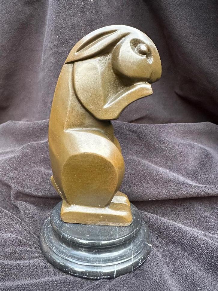 Bronzen Haas/Konijn , art deco, Antiek en Kunst, Kunst | Beelden en Houtsnijwerken, Ophalen of Verzenden