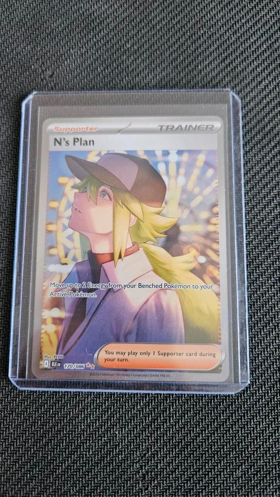 Pokemon N's Plan Full Art Trainer Kaart 170/086, Hobby en Vrije tijd, Verzamelkaartspellen | Pokémon, Zo goed als nieuw, Losse kaart
