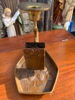 Art Deco Kaarsenhouder van Koper/Brons, Ophalen of Verzenden, Koper of Brons