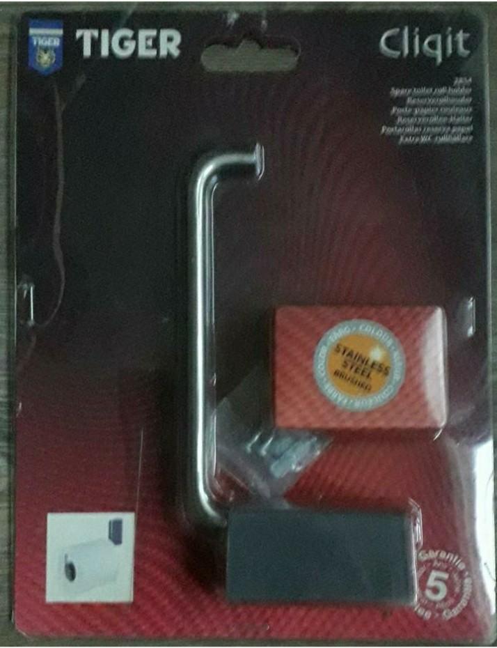 Nieuwe Tiger Clicit toiletrolhouder rvs, Ophalen of Verzenden, Nieuw, Overige kleuren, Overige typen