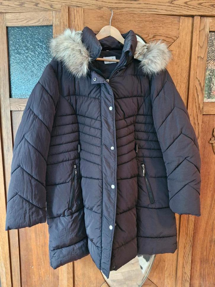 Winterjas maat 50/52, Kleding | Dames, Grote Maten, Zo goed als nieuw, Jas of Mantel, Paars, Ophalen of Verzenden