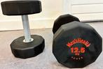 Dumbbells set 2x 12,5 kilo, Ophalen, Zo goed als nieuw, Benen, Dumbbell