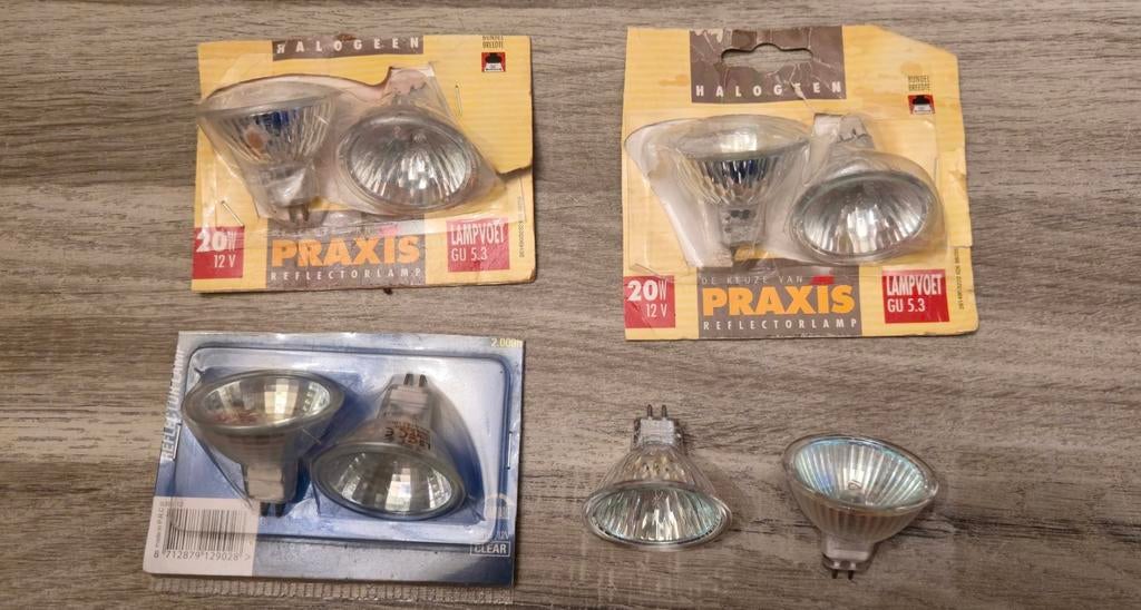 8 Nieuwe halogeen reflectorlampen GU4-fitting., Ophalen of Verzenden, Nieuw, Glas, Minder dan 50 cm