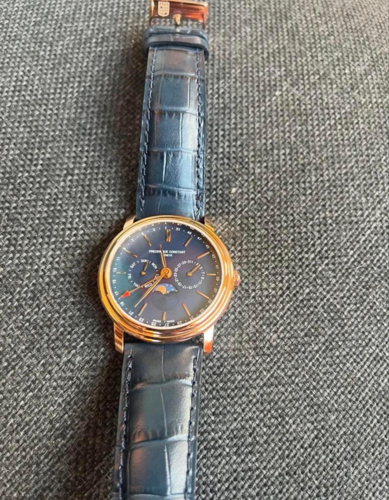 Frederique Constant classics business timer moonphase, Overige merken, Overige materialen, Polshorloge, Ophalen of Verzenden