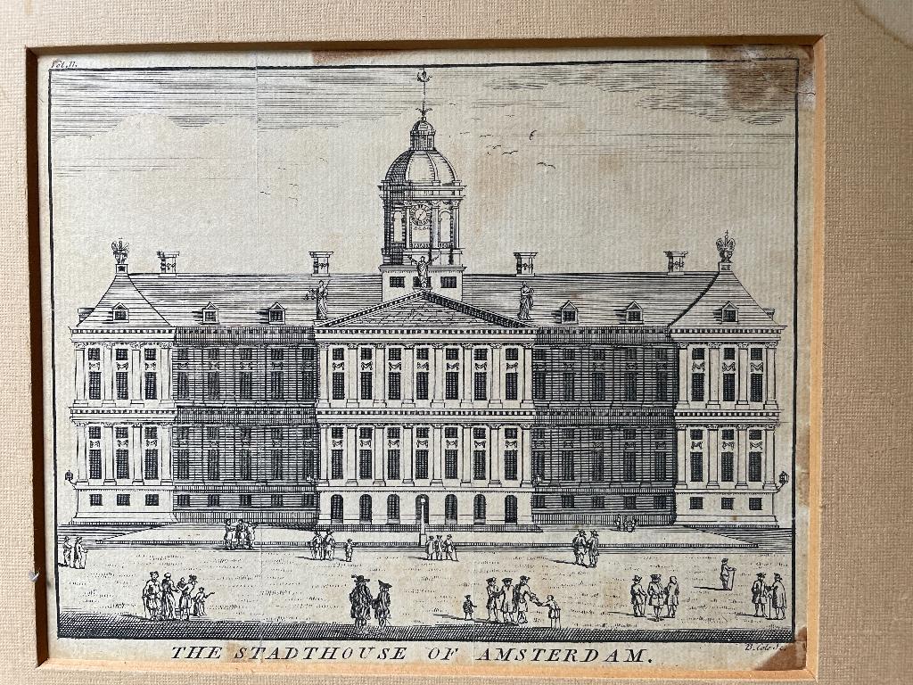 Gravure Paleis op de Dam / Amsterdam - P0455, Antiek en Kunst, Kunst | Etsen en Gravures, Ophalen of Verzenden, Ets, 1700 - 1799