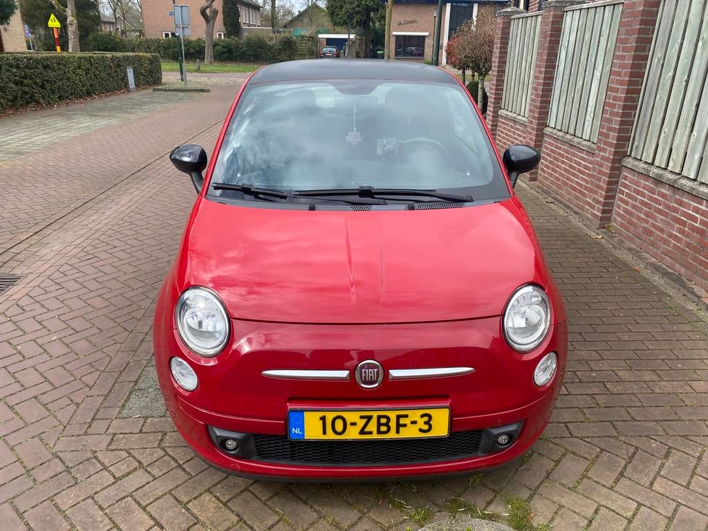 Fiat 500 0.9 85pk Twinair Turbo 2012 Rood, Auto's, Voorwielaandrijving, 31 €/maand, 905 kg, Origineel Nederlands